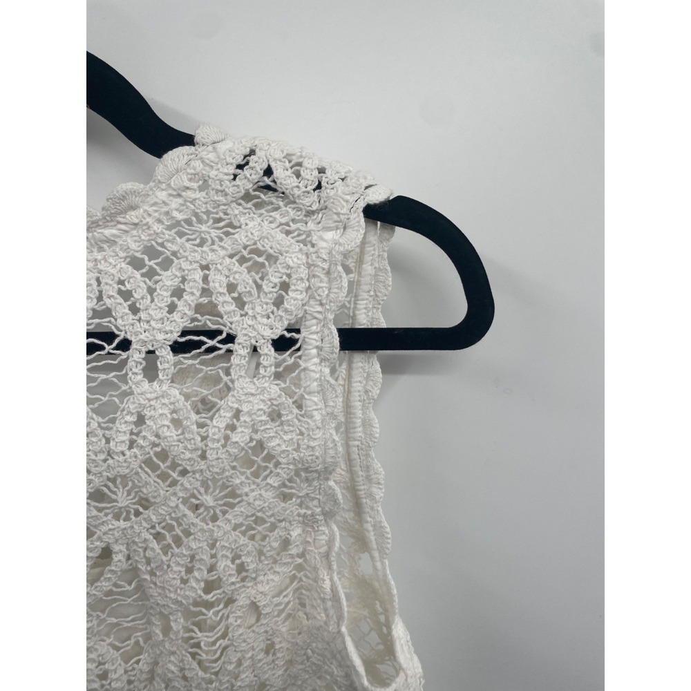 Sundance‎ Tank Top Womens Small White Khloe Crochet Lace Sleeveless Summer NWT - Picture 3 of 13